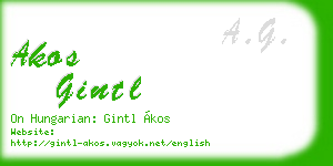 akos gintl business card