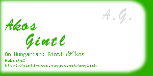 akos gintl business card